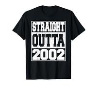 Straight Outta 2002 Vintage Year 2002 Men Women Birthday T-Shirt