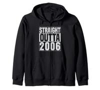 Straight Outta 2006 Classic Years Vintage Birth of Birthday Sweat à Capuche