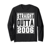 Straight Outta 2006 Vintage 2006 Years Old Birth of Birthday Manche Longue