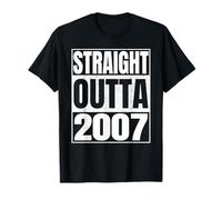 Straight Outta 2007 Birth of Birthday 2007 Years Old Vintage T-Shirt