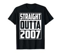 Straight Outta 2007 Birthday Year Vintage 2007 Men Women T-Shirt