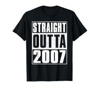 Straight Outta 2007 Men Women Vintage 2007 Birth of Birthday T-Shirt
