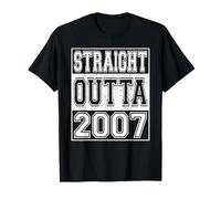 Straight Outta 2007 Men Women Vintage Year 2007 Birthday T-Shirt