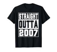 Straight Outta 2007 Vintage 2007 Years Old Birth of Birthday T-Shirt