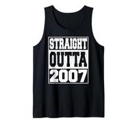 Straight Outta 2007 Vintage Year 2007 Men Women Birthday Débardeur