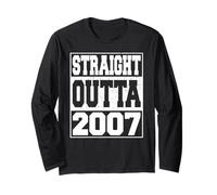 Straight Outta 2007 Vintage Year 2007 Men Women Birthday Manche Longue