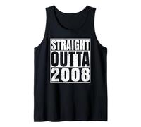 Straight Outta 2008 18 Years Old Gifts Vintage 18th Birthday Débardeur