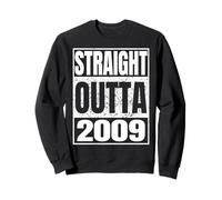 Straight Outta 2009 Classic Year Birth of Birthday Vintage Sweatshirt
