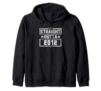 Straight Outta 2012 Birth of Birthday Born in 2012 Vintage Sweat à Capuche