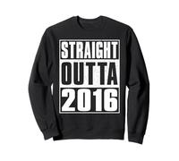 Straight Outta 2016 Men Women Vintage 2016 Birth of Birthday Sweatshirt