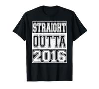 Straight Outta 2016 Men Women Vintage Year 2016 Birthday T-Shirt