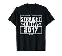 Straight Outta 2017 Birth of Birthday Born in 2017 Vintage T-Shirt
