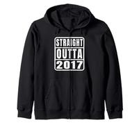 Straight Outta 2017 Classic Birth of Birthday Years Vintage Sweat à Capuche