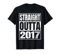 Straight Outta 2017 Classic Years Birth of Birthday Vintage T-Shirt