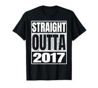 Straight Outta 2017 Vintage 2017 Classic Birth of Birthday T-Shirt