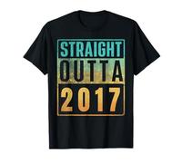Straight Outta 2017 Vintage Years Birth of Birthday Classic T-Shirt