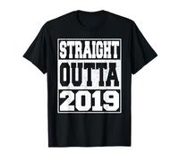 Straight Outta 2019 Vintage Year 2019 Men Women Birthday T-Shirt