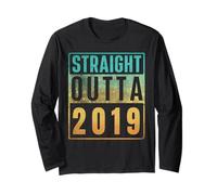 Straight Outta 2019 Vintage Years Birth of Birthday Classic Manche Longue