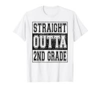 Straight Outta 2nd Grade Class 2026 Boys Kids Second Grade T-Shirt