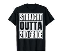 Straight Outta 2nd Grade Class of 2026 Graduate Second Grade T-Shirt