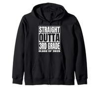 Straight Outta 3rd Grade Graduate Class Of 2025 Third Grade Sweat à Capuche