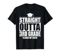 Straight Outta 3rd Grade Graduation Class 2026 Third Grade T-Shirt