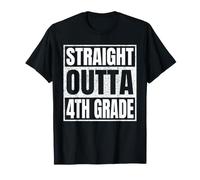 Straight Outta 4th Grade School Graduation Class of 2026 T-Shirt