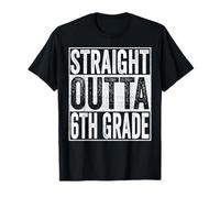Straight Outta 6th Grade Graduate 2026 Sixth Grade Funny T-Shirt