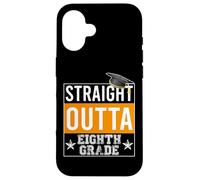 Straight Outta 8th Grade Graduation Coque pour iPhone 16