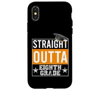 Straight Outta 8th Grade Graduation Coque pour iPhone X/XS
