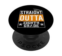Straight Outta 8th Grade Graduation PopSockets PopGrip Adhésif