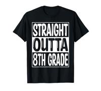 Straight Outta 8th Grade Tee Funny Class of 2026 Graduate T-Shirt