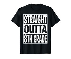 Straight Outta 8th Grade Tee Funny Class of 2026 Graduate T-Shirt