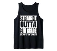 Straight Outta 9th Grade Class 2025 Graduation Ninth Grade Débardeur