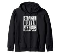 Straight Outta 9th Grade Class 2026 Graduation Ninth Grade Sweat à Capuche