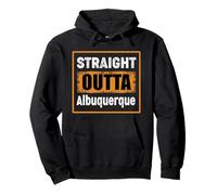 Straight Outta Albuquerque New Mexico USA Vieilli Vintage Sweat à Capuche