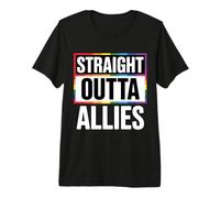 Straight Outta Allies Straight Ally LGBTQI T-Shirt Haut de Gamme