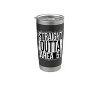 Straight Outta Area 51 avec un look grungy Gobelet isotherme en acier inoxydable double paroi
