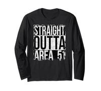 Straight Outta Area 51 avec Un Look Grungy Manche Longue