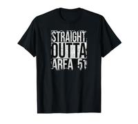 Straight Outta Area 51 avec Un Look Grungy T-Shirt Graphique avec Valeur