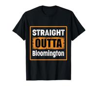 Straight Outta Bloomington Indiana USA Rétro Vintage Humour T-Shirt