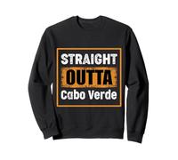 Straight Outta Cabo Verde Retro Distressed Vintage Humour Sweatshirt