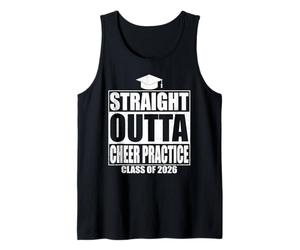 Straight Outta Cheer Practice Graduation Class 2026 Graduate Débardeur