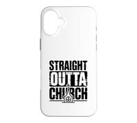 Straight Outta Church Humour basé sur la Foi drôle Coque pour iPhone 16 Plus