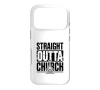 Straight Outta Church Humour basé sur la Foi drôle Coque pour iPhone 17 Pro