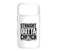 Straight Outta Church Humour basé sur la Foi drôle Coque pour iPhone 17 Pro Max