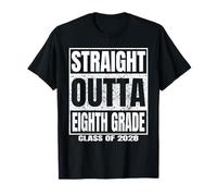 Straight Outta e Remise de diplôme de huitième année 2028 8e année T-Shirt