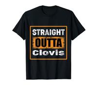 Straight Outta Clovis Nouveau-Mexique États-Unis Rétro Humour Affligé T-Shirt