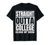 Straight Outta College Graduate Class of 2026 College T-Shirt