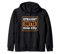 Straight Outta Dale City Virginia USA Retro Distressed Humour Sweat à Capuche